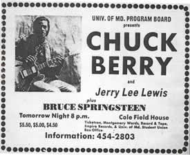 The Music of Chuck Berry and Bruce Springsteen Springsteen-berry-news-ad-1973