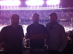 Like spirits in the night, all night Robert, Ryan and Kevin attend Springsteen show, Wrigley Field, 2012.